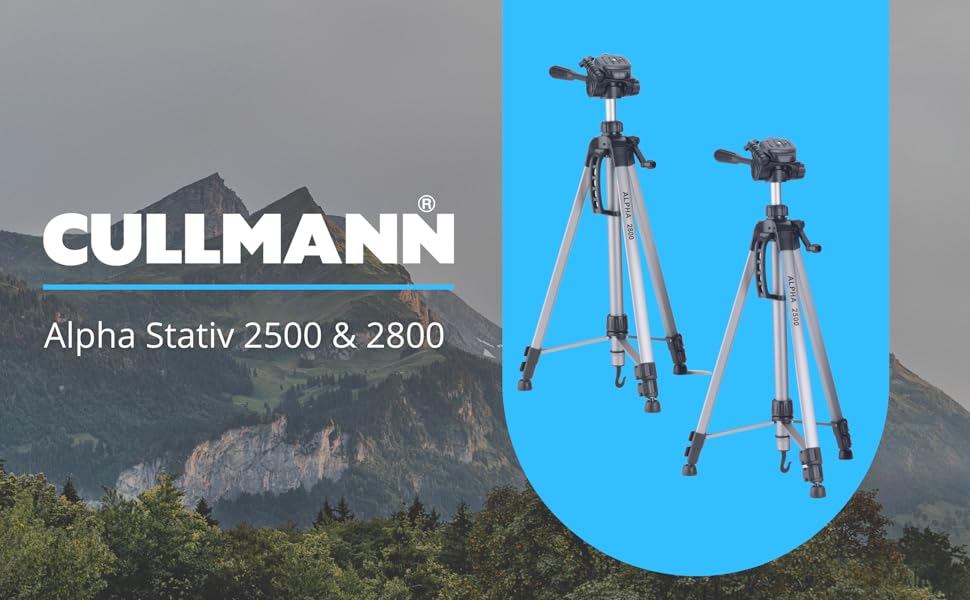 Штатив CULLMANN Alpha 2800: стандартна висота 184 см, максимальне навантаження 2.5 кг, срібний колір