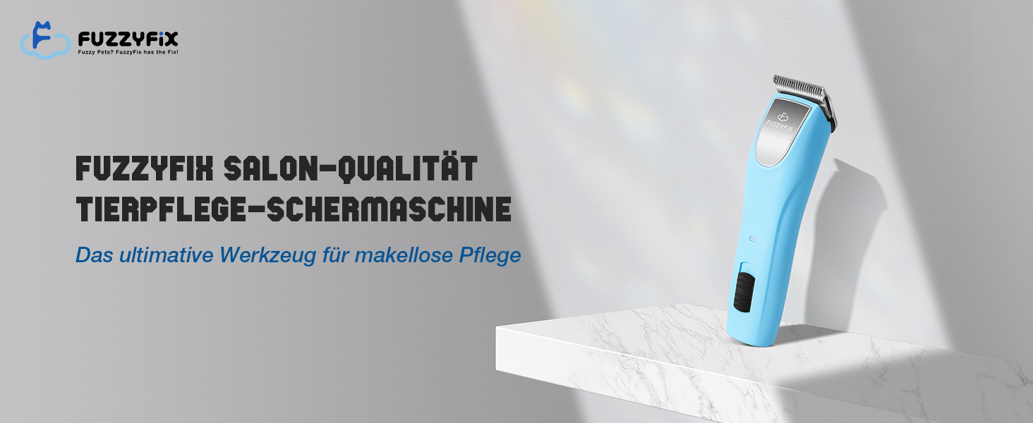 Професійна машинка для стрижки собак, 2 швидкості, ергономічний дизайн, для собак та котів, стрижка густого, довгого та кучерявого хутра, світло-блакитна