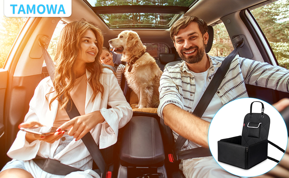 Автокрісло для собак Tamowa, чорне, для собак малого та середнього розміру, з ременями безпеки, водовідштовхувальне