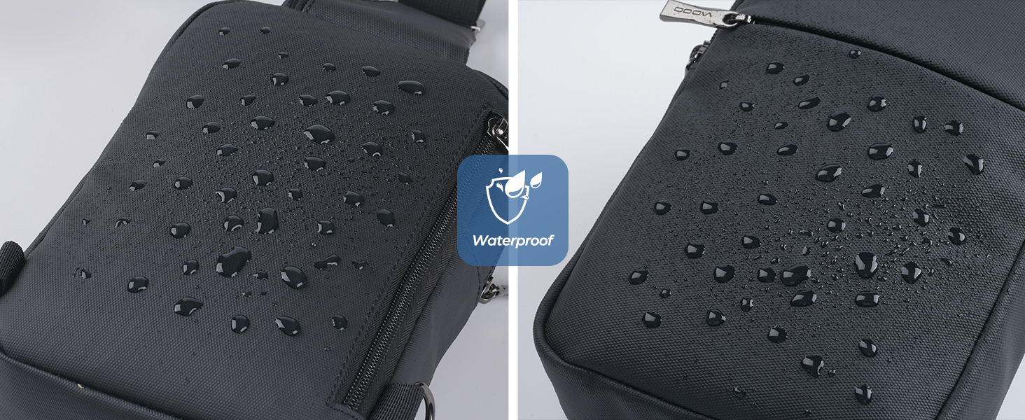 Сумка на груди Broadream: водонепроникна нагрудна сумка, чорна - для чоловіків та жінок, RFID-захист, для спорту та туризму