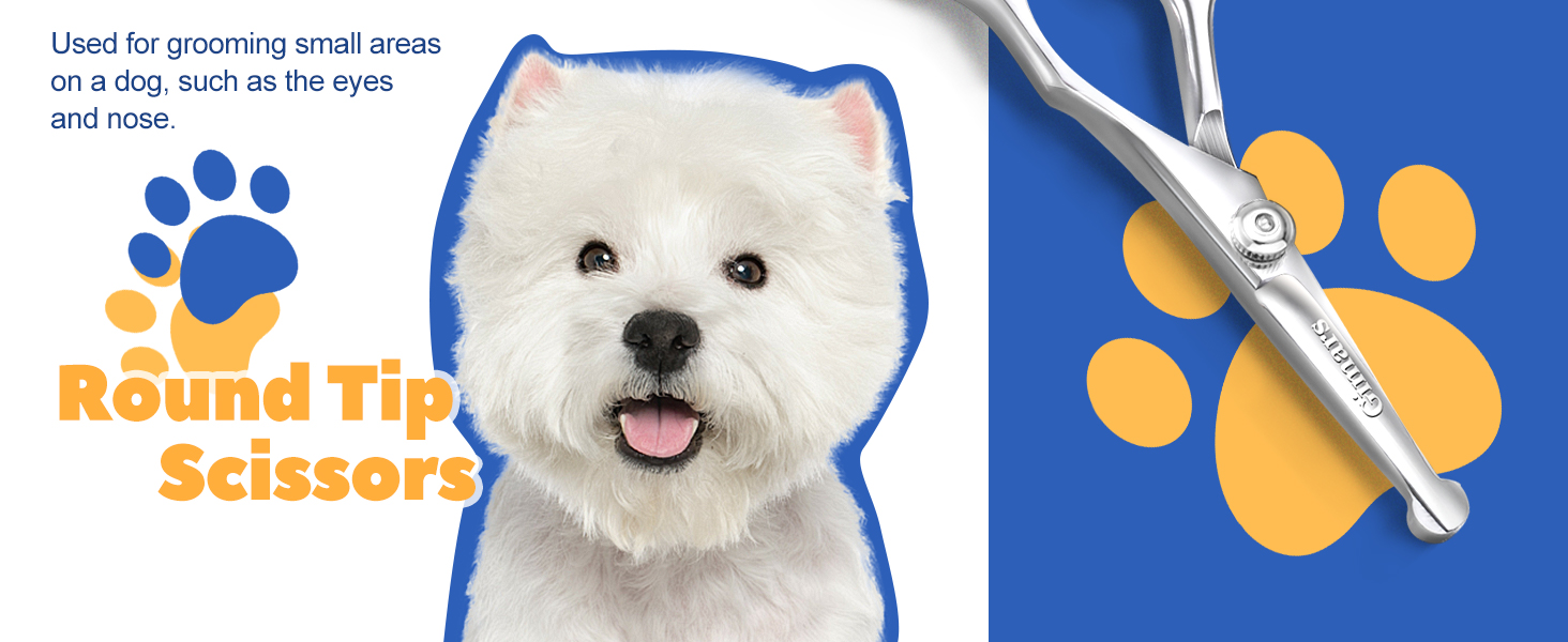 Професійна ножиця для грумінгу собак Gimars 5-в-1, рожева (4CR, титанове покриття, безпечна насадка)