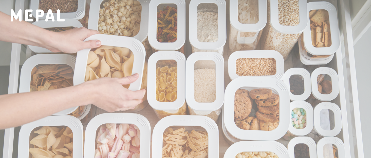Набір контейнерів для зберігання продуктів Mepal 4 шт. по 1 л, пластикові, прямокутні, з кришками, герметичні, для кухні, білі