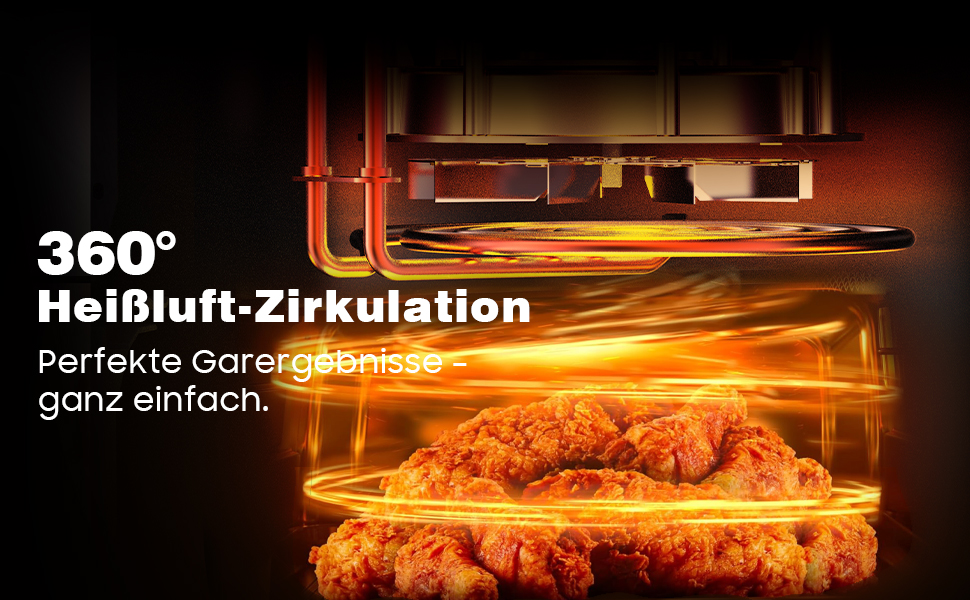 Аерофритюрниця XXL 9л Heißluftfritteuse 2350W з 9 програмами, LED дисплеєм, підтриманням тепла, металевим внутрішнім простором для сімейних страв
