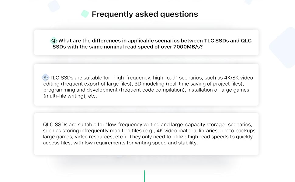 SSD 1TB NVMe PCIe 4.0 M.2 2280 для ігор та комп'ютера, швидкість до 7400 МБ/с, 3D NAND TLC, внутрішній накопичувач