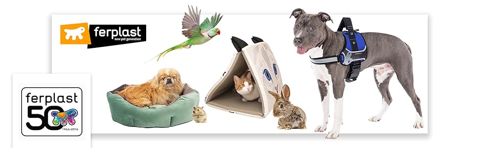 Клітка для собак та котів Ferplast Sweetie 70, 74 x 61 x 19 см, білий/сірий, розмір L 48 x 37 x 16 см