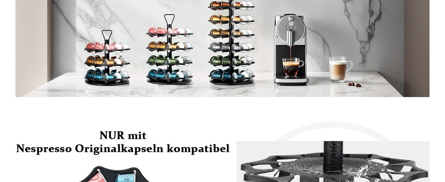 Тримач для капсул кави HiveNets для Nespresso Original, 7-ярусний органайзер на 70 капсул