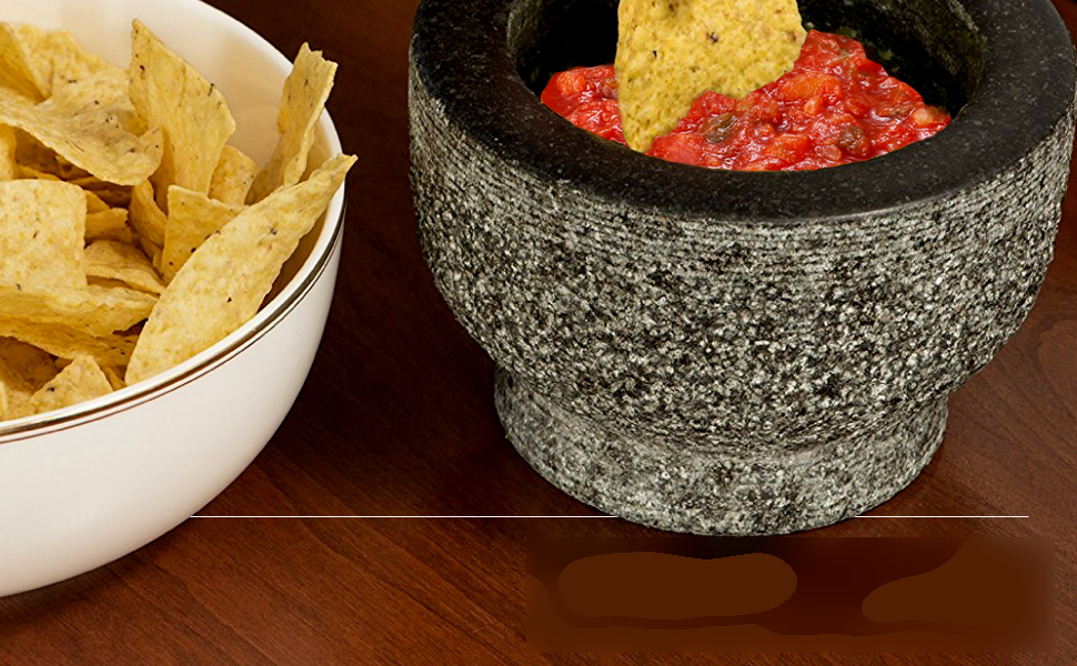 Набір для ступки та товкачка HiCoup – 15 см, натуральний граніт, не пористий, для кухні