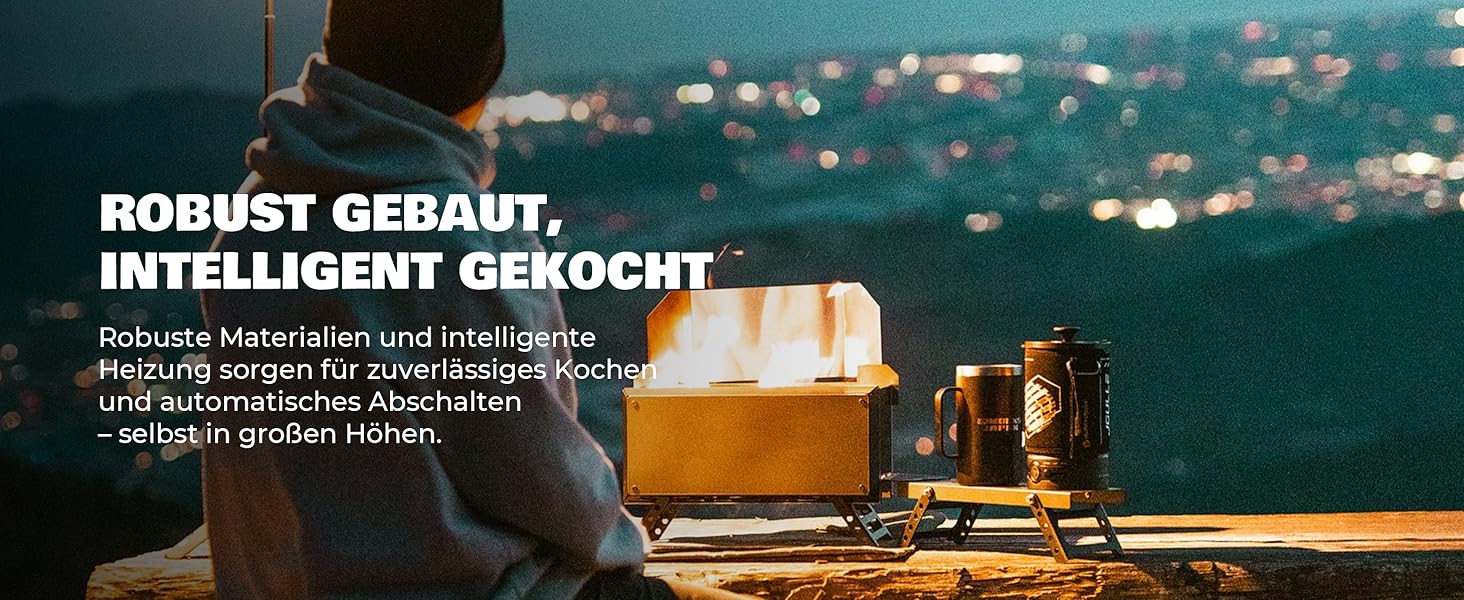 Електрична френч-прес для кави, 2-в-1: чайник та прес, 500W, для кемпінгу та подорожей