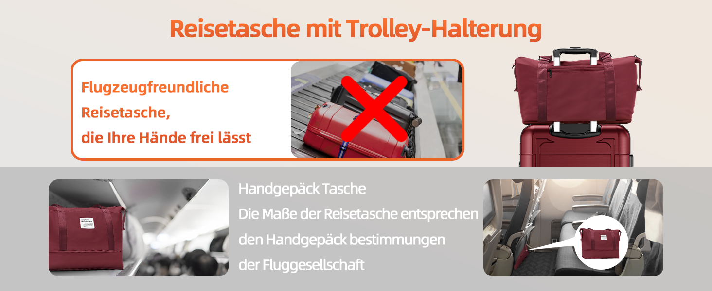 Чемодан SHOWKOO з жорстким корпусом, XL, червоний (Set): розширюваний, з TSA-замком, 4 колеса, з набором аксесуарів (сумка для подорожей, туалетна сумка)