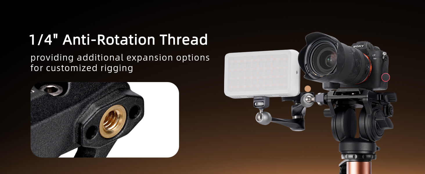 Штатив відео Cayer CF34DV з вуглецевого волокна 71 дюйм, з шарнірним голковим кріпленням та триногим основанням для DSLR-камер та відеокамер, з додатковою ковзною платформою