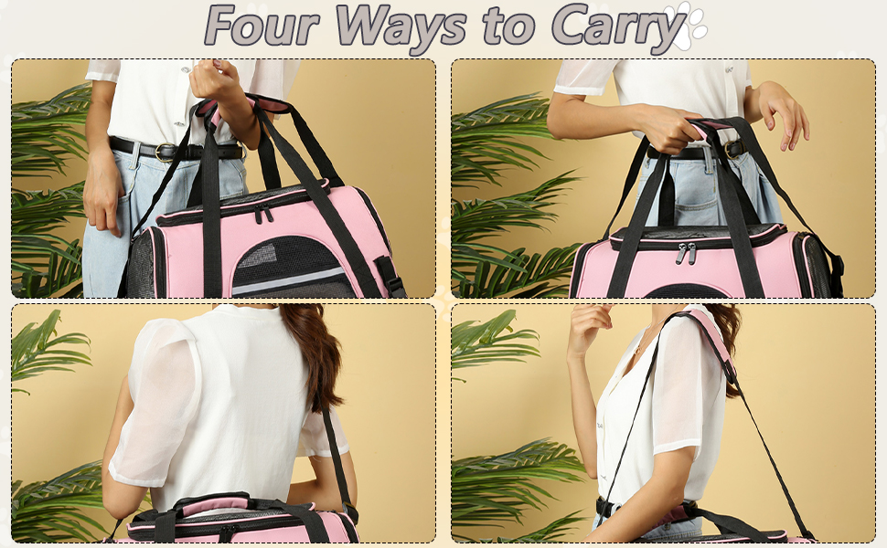 Транспортна сумка для кота, 5 кг, складана переноска для кота з плечовим ременем, переноска для котів та собак, сіра (M)