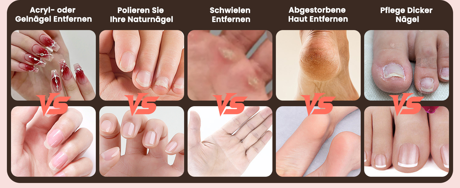 Електричний фрезер для нігтів NAILGIRLS 11 в 1 з педалем, 35000 об/хв - манікюр та педикюр