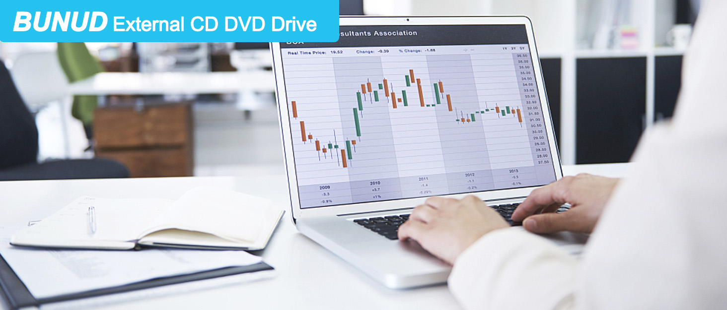 Зовнішній DVD-навігатор та CD-привід BUNUD для Windows 11, Mac, MacBook, PC: USB DVD-записувач та плеєр з картридером SD/TF та 2 USB-портами