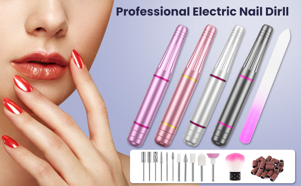 Електричний набір для манікюру та педикюру Nagelfräser 11 в 1: фрезер, полірувальник, 20000 об/хв, для гель-лаку, акрилу, шліфування
