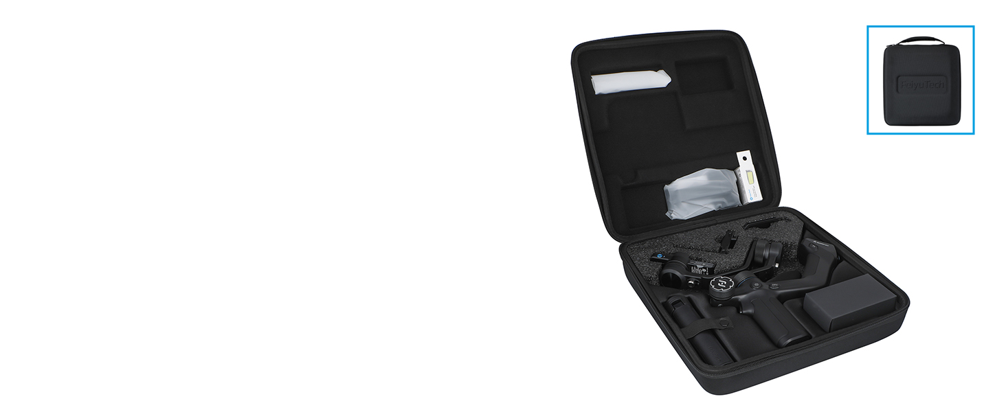 Feiyu SCORP Mini 2 Kit - Стабілізатор для бездзеркальних камер/Action-камер/iPhone/Samsung, Ручний 3-осьовий гiмбал з сумкою, світлом для селфі та подовжувачем. Чорний та білий кольори