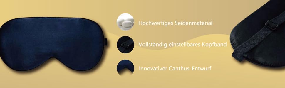 Маска для сну ZIMASILK з 100% шовку - регульована пов'язка для сну в подорожах та вдома. Дихаюча маска з чистої шовку малини з оксамитовим мішечком (чорна)