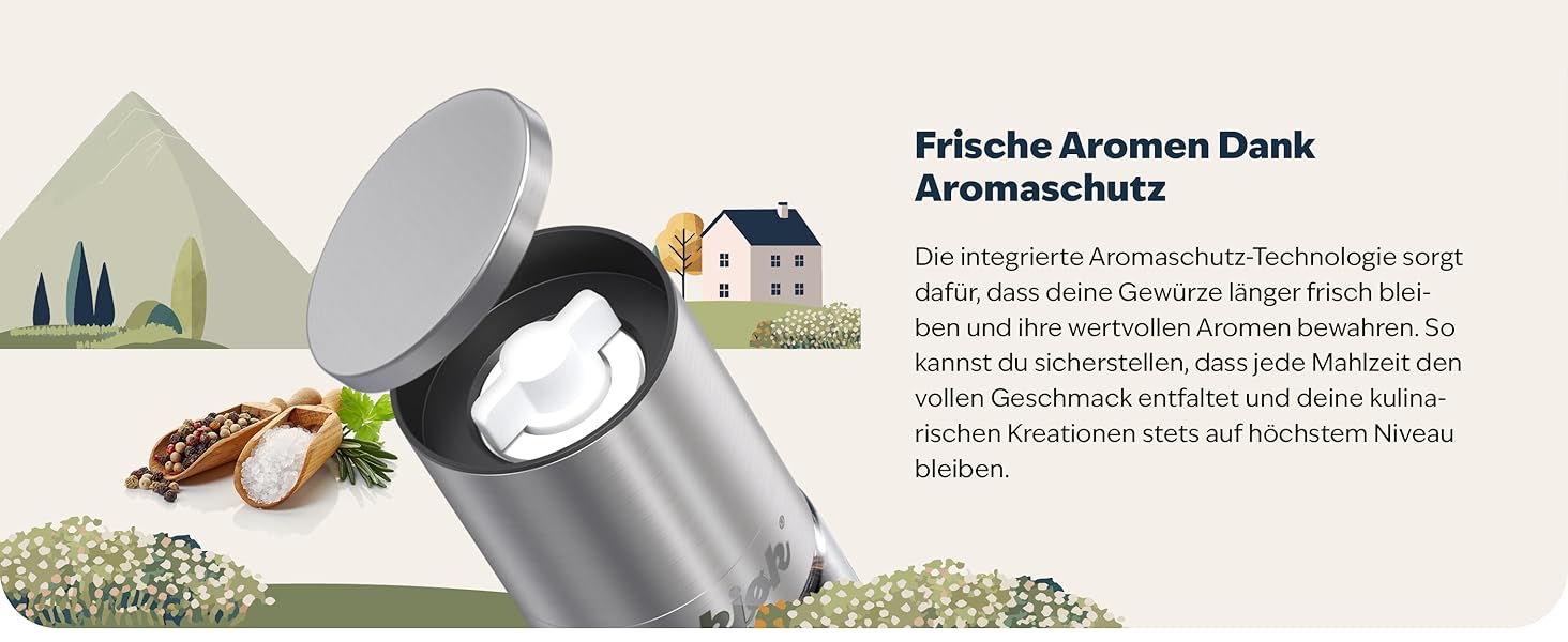 Набір для перцю та солі Kjøk Premium з нержавіючої сталі, 2 шт. з керамічним млинком