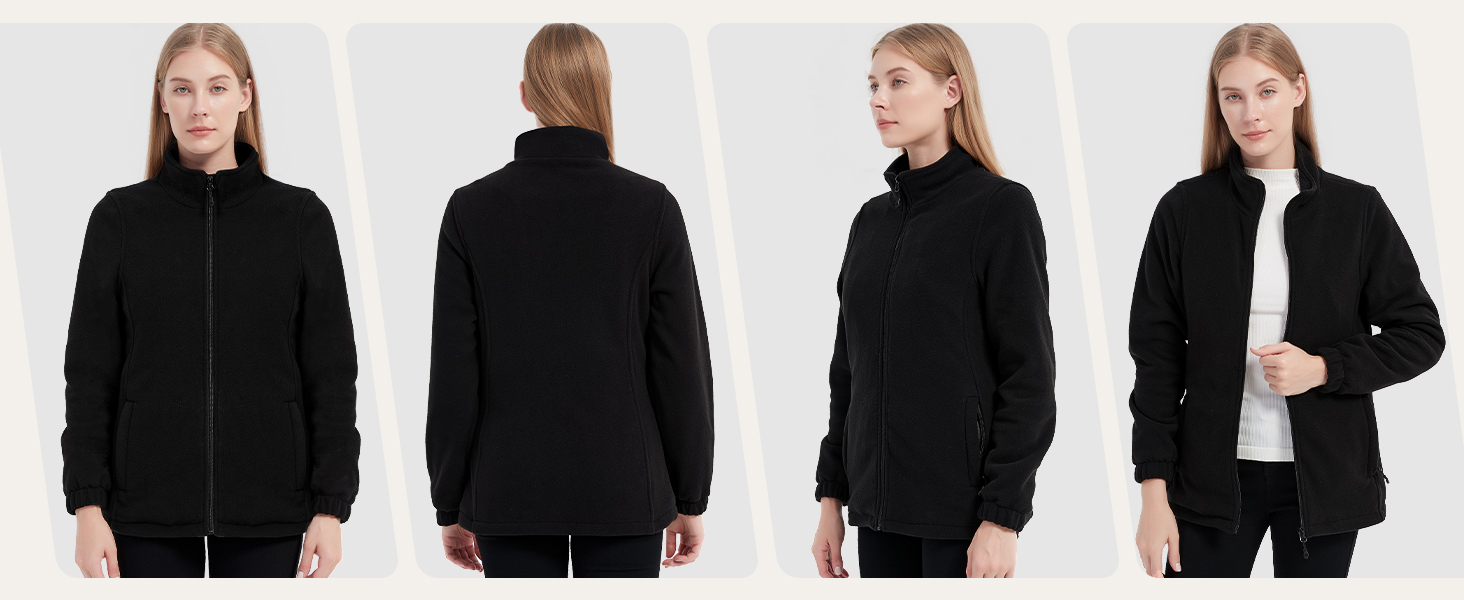 Обогревна куртка для жінок з Powerbank 18400 mAh, 10 зон обігріву, флісова куртка Feece, тепла куртка з акумулятором, зимовий одяг з обігрівом (L)