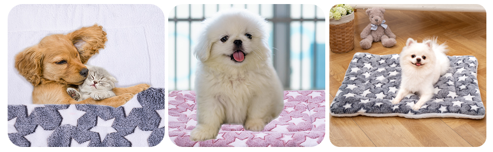 М'який лежак для собак та котів MICOOYO - 2 шт. (69x52 см) сірий - Флісова підстилка для тварин, легко миється