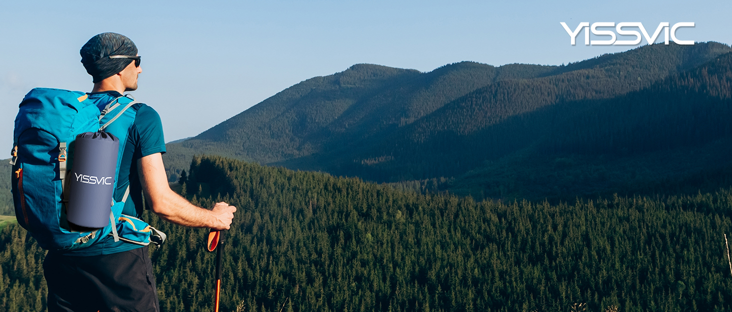 Каремат туристичний Yissvic Isomatte самонадувний з насосом, ультралегкий, для кемпінгу та піших прогулянок, блакитний