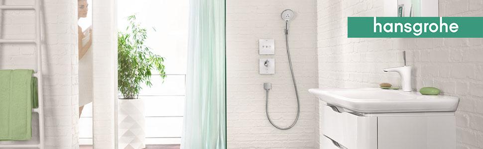 Душова лійка hansgrohe Raindance Select S, 3 режими струменя, антикальк, водозбереження, білий/хром, у комплекті з душовим шлангом