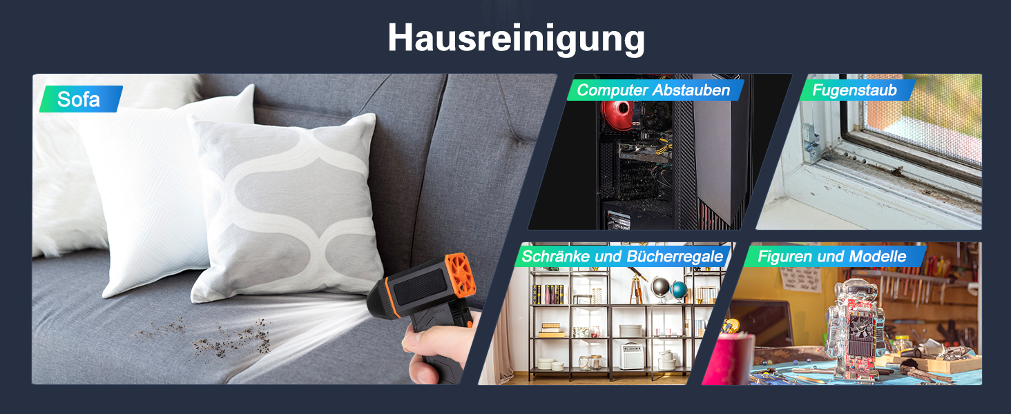 Електричний повітряний пилосос F31: 130 000 обертів/хв, для комп'ютера, клавіатури, дому та авто