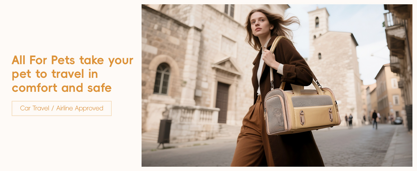 Транспортна переноска для собак та котів, Khaki M: водонепроникна, з антиковзною підкладкою та захистом від вітру