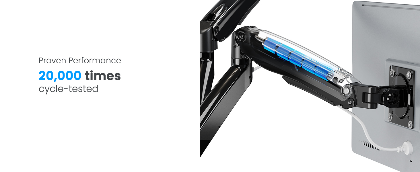 Тримач для монітора HUANUO - 2 монітори, 13-40 дюймів, VESA 75/100 мм, для геймінгу, 2-12 кг