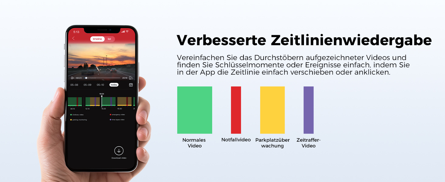 Відеореєстратор для авто Dashcam Auto Vorne Hinten 4K + 1080P з двома камерами, IPS-екран 2.4', SD 64GB, запис голосом, паркувальний режим, покращена нічна зйомка, WDR
