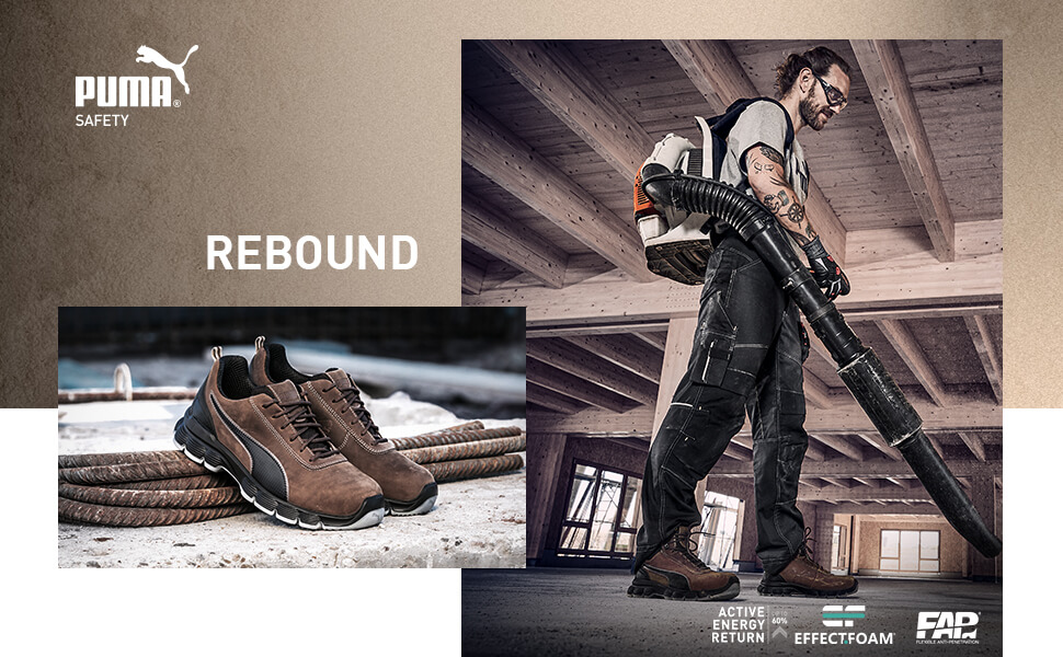 Робоче взуття PUMA SAFETY CONDOR MID S3 ESD SRC - чоловічі чорні робочі черевики з металевим носком та захистом від проколів