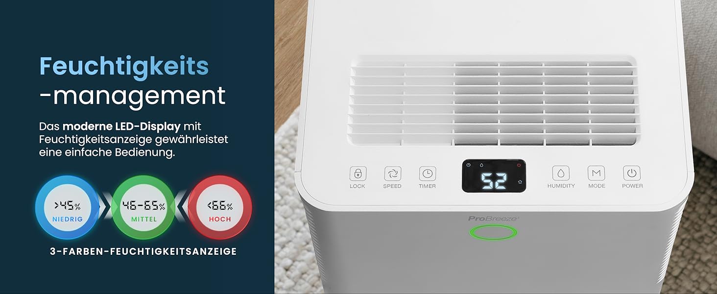 Про Breeze OmniDry: Електричний осушувач повітря з Wi-Fi, 12л/24г, для дому до 25м², з додатком, режимом сушіння та датчиком вологості