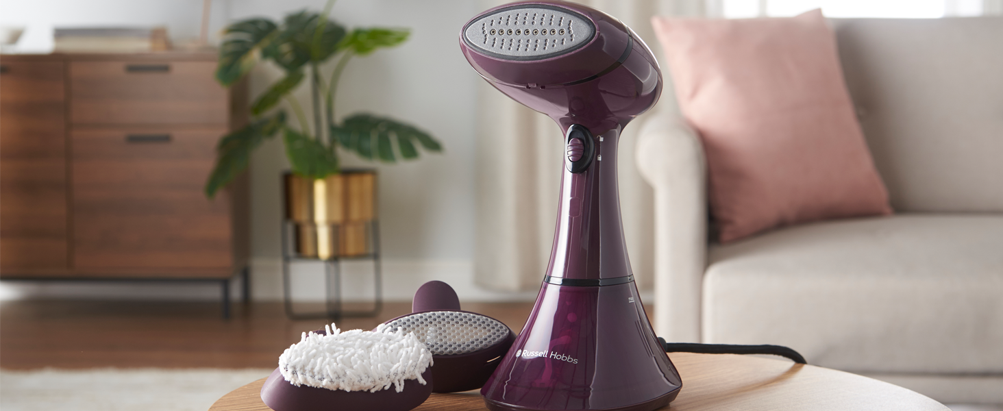 Відпарювач Russell Hobbs VacuSteam™ з технологією всмоктування: 1800 Вт, керамічна підошва, 200 мл резервуар, для всіх тканин