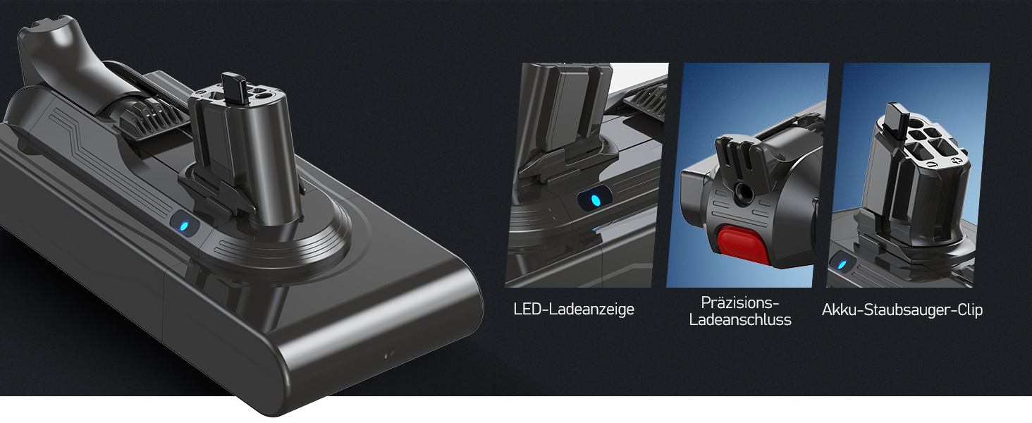 Акумулятор Keenstone V8 8000mAh для Dyson SV10 V8 Absolute Animal Motorhead Fluffy Slim Fluffy Total Clean Extra (V11 8.0Ah) з 3 фільтрами