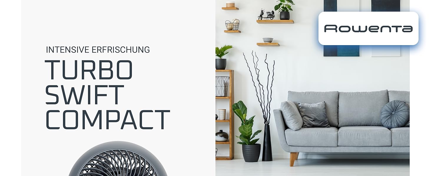 Вентилятор Rowenta Turbo Silence Extreme+ – тихий, потужний, 4 швидкості, автоматичне гойдання, білий, VU2731