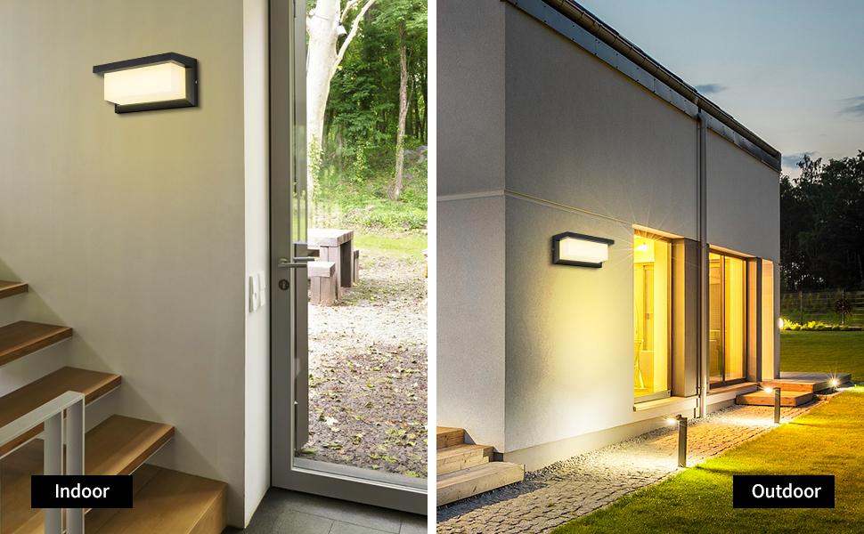 Зовнішній LED-водостійкий світильник MICUTU Wandleuchte - 18W, для дому, саду, тераси, сходів (тепле світло)