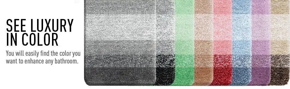 Килимок для ванної кімнати Homaxy 40x60 см, антиковзний, миючий, з м'якого флусу, мікрофібра, швидковисихаючий, сірий