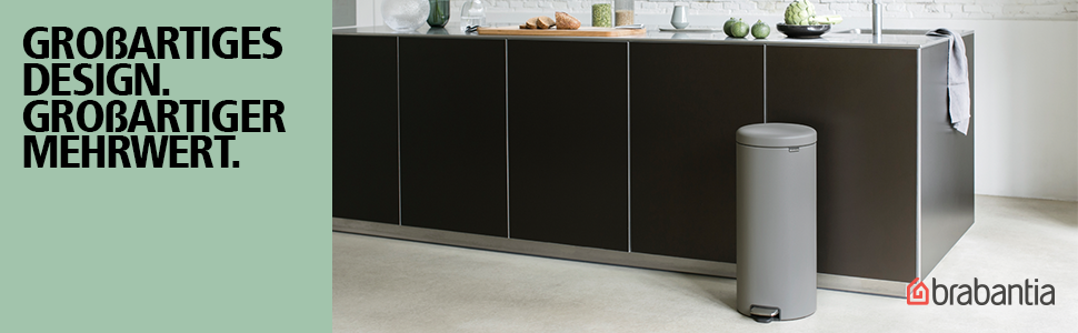 Відро Brabantia Treteimer 30L з внутрішнім відром, чорний матовий, 34x30x68 см