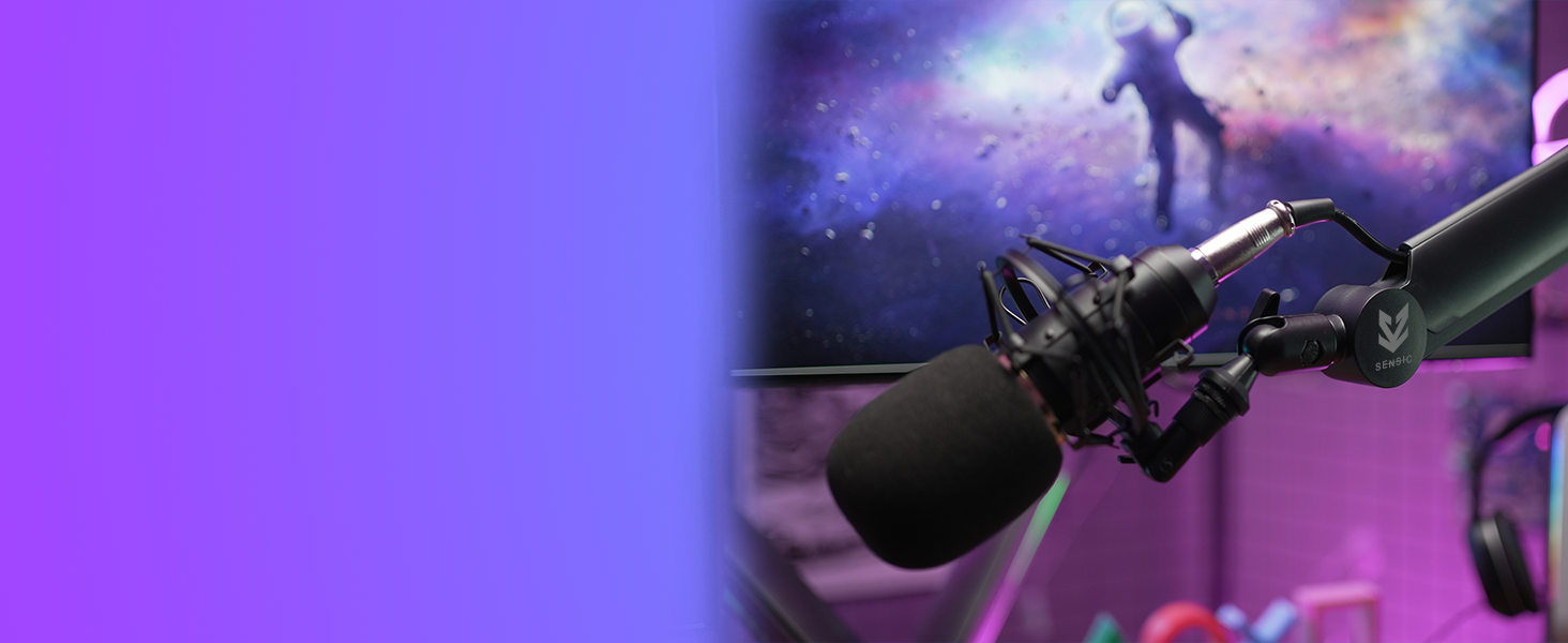 Підставка для мікрофона SENSIC SA-30 настільна з поворотним кріпленням, адаптер 3/8-5/8, універсальна, професійна, чорна