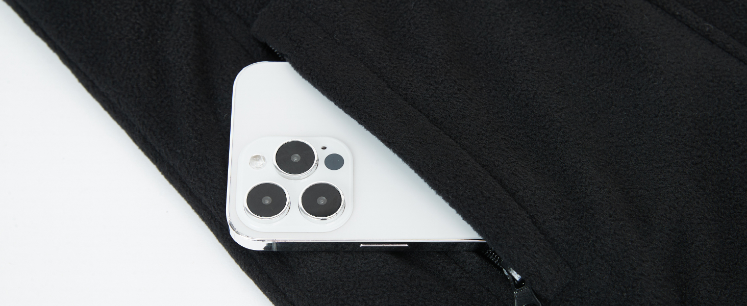 Тепла флісова жилетка Telguua з підігрівом для чоловіків з Powerbank 5V 10000mAh, 6 зон нагріву, 3 рівні температури, керування 2 зонами, для кемпінгу, піших прогулянок, сноубордингу, чорна