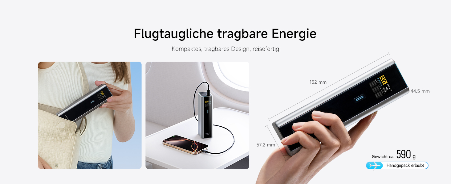 Power Bank CUKTECH 15 Ultra 20000mAh 165W з PD 3.1 та цифровим дисплеєм. Сумісний з iPhone, MacBook Pro, Samsung та іншими пристроями.