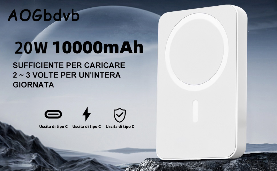 Магнітний бездротовий Power Bank 10000mAh 20W зі швидкою зарядкою для iPhone 17/16/15/14/13/12 Pro Max, компактний зовнішній акумулятор