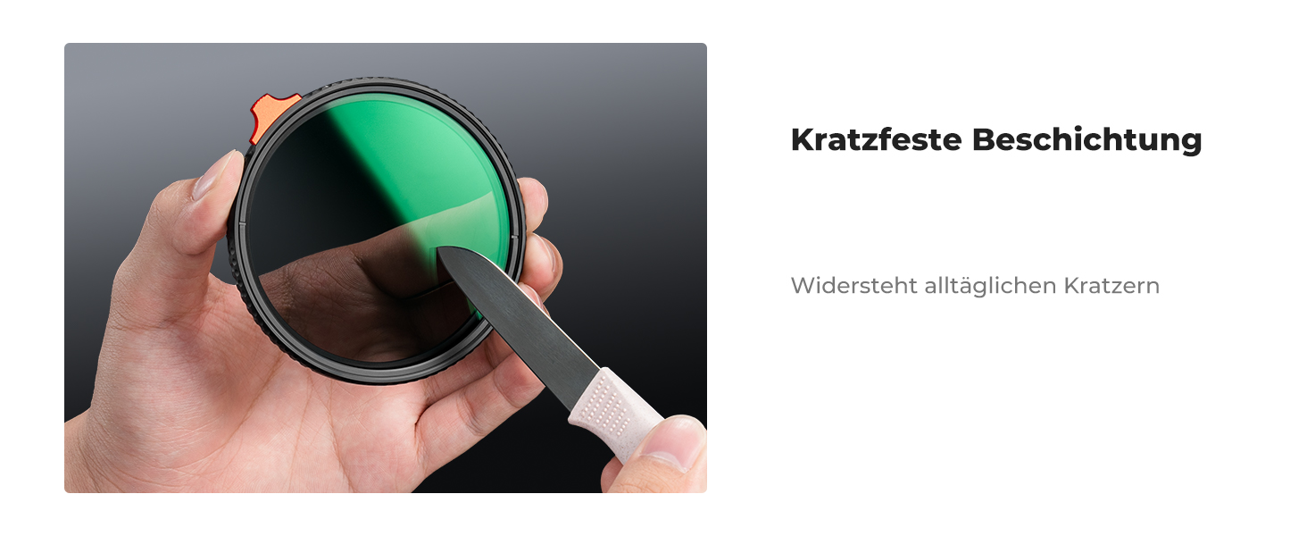 Фільтр ND K&F Concept Nano X-Serie Variabel 49mm, ND3-ND1000 (1.5-10 ступенів)