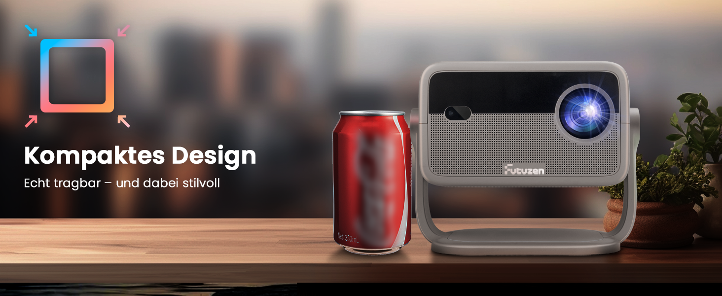 Beamer 4K з автофокусом та автотрапецеїдною корекцією: проєктор WiFi6 Bluetooth5.2, 360° обертання, FHD 1080P, для домашнього кінотеатру, з голосовим керуванням, для підключення телефону, підтримка Screen Mirroring