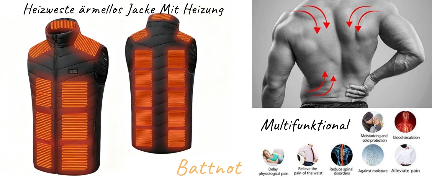 Електрична гріюча жилетка для жінок та чоловіків, USB, чорний, S-5XL