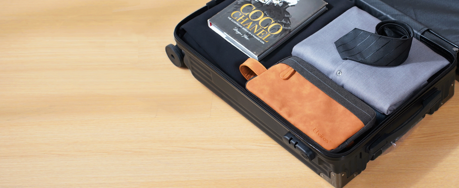 Чоловіча дорожня сумка Elviros для подорожей, подарунок для чоловіка, підвісна, косметичка-доріжній набір, водонепроникна, з PU-шкіри, велика місткість, для подорожей та ванної кімнати, чорна