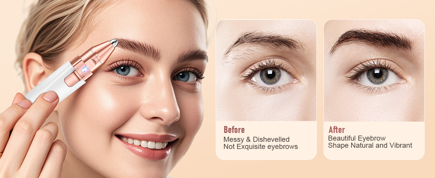 Електричний тример для брів та обличчя для жінок iFanzeTech: прецизійний триммер для брів та електричний жіночий гоління обличчя та бороди