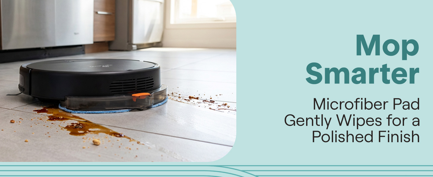 Робот-пилосос SereneLife з функцією миття, 700Pa, 3-в-1, з керуванням через додаток, з датчиками падіння, для шерсті тварин та килимів, чорний