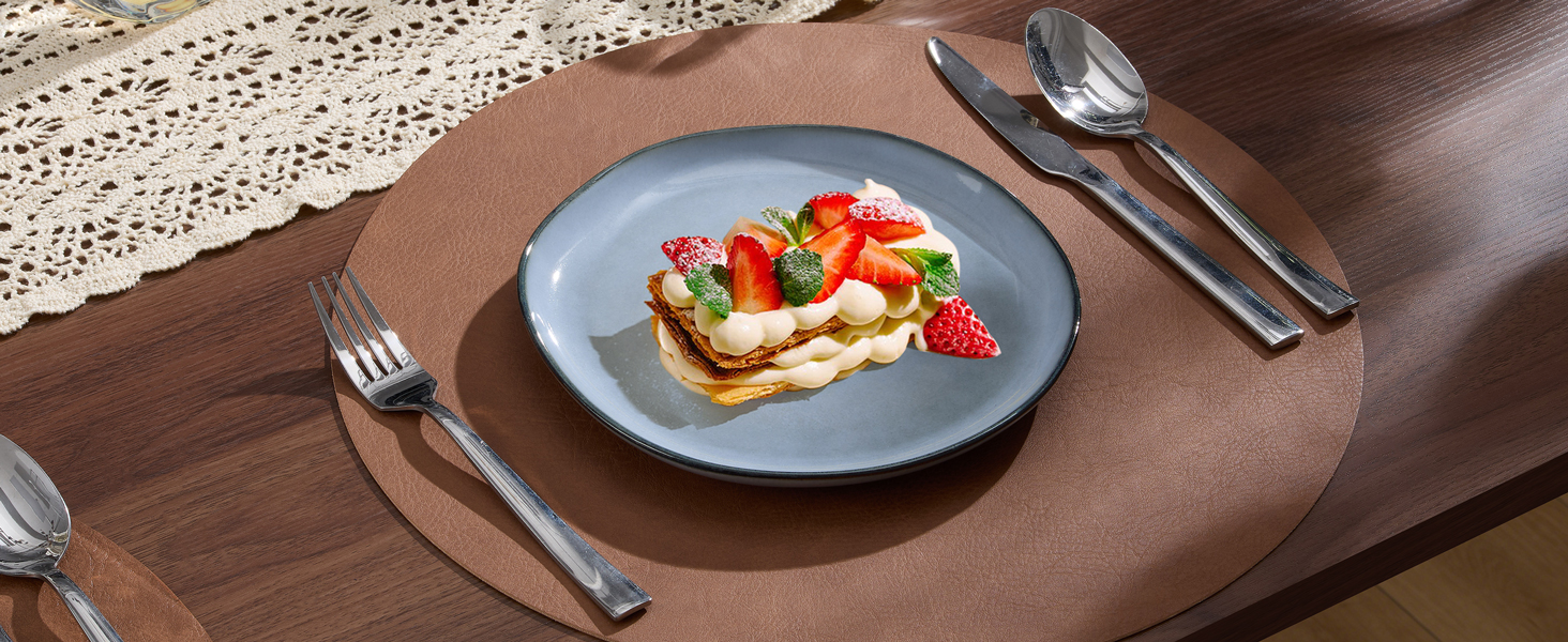 Сервіз Joyfair на 6 осіб, 18 предметів, керамічний, з тарілками для їжі, десерту та каші, безпечний для мікрохвильовки та посудомийної машини, колір: реактивний синій