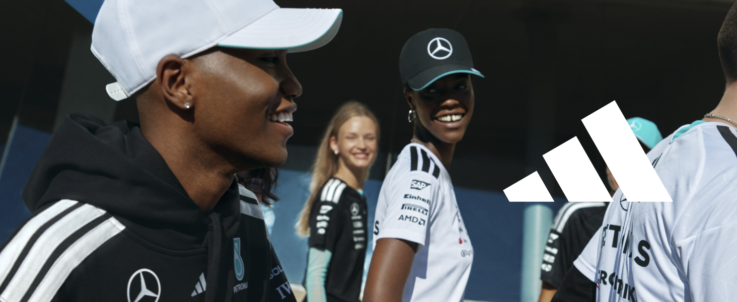 Чоловіча толстовка-худі adidas Mercedes-AMG Petronas Formula 1 Team DNA на блискавці, чорна/м'ятна, розмір L