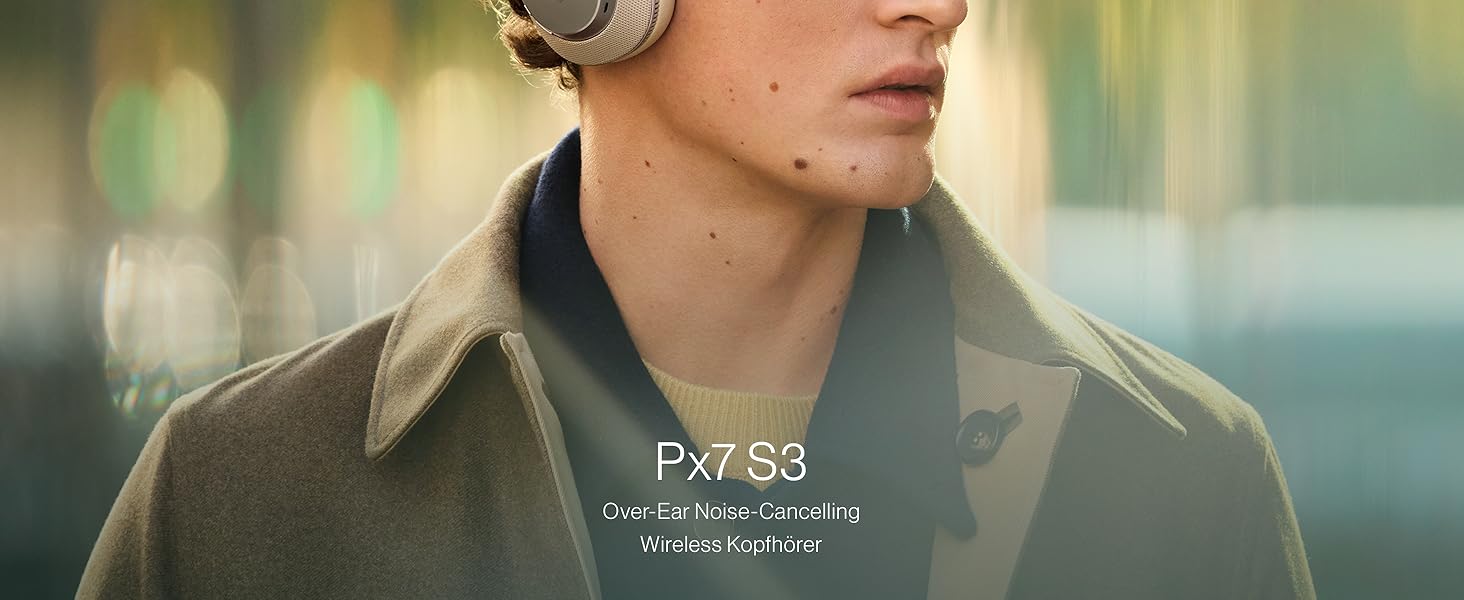 Навушники Bowers & Wilkins Px7 S3: бездротові, з активним шумопоглинанням, aptX™ Lossless, швидка зарядка, 30 годин роботи, 8 мікрофонів - чорний